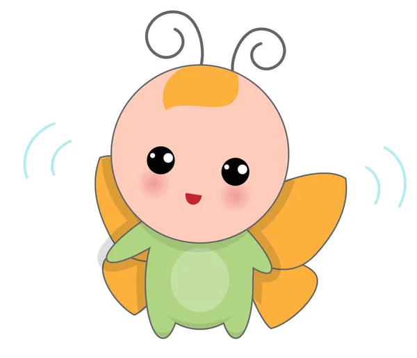 Baby Of Butterfly Suit — Stock Vector