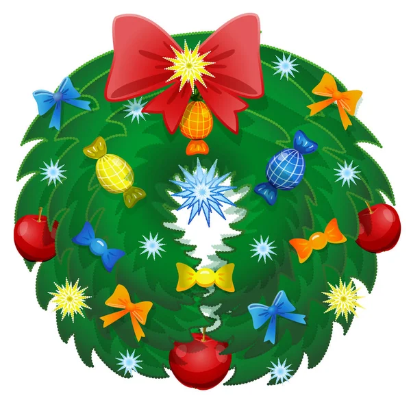 Kurdela ve izole yay ile Noel çelenk