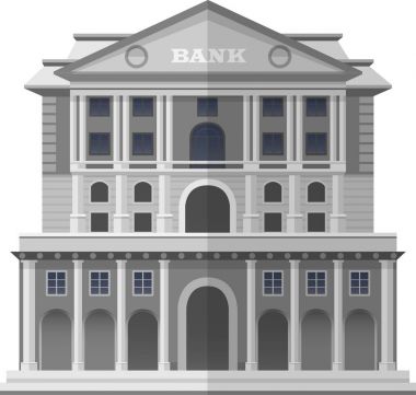 Bank of England London. Vector Isolated Illustration clipart