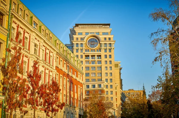 Moskova şehri ve Moskova nehrinin panoramik manzarası
