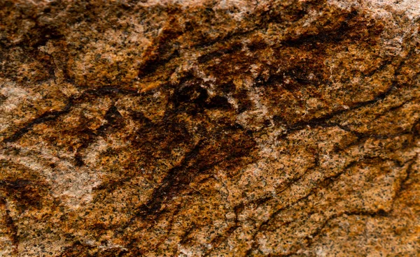 Gulbrun Granit Granitstenar Rostfri Bakgrund Färgglada Rock Bakgrund Bergvägg Bakgrund — Stockfoto