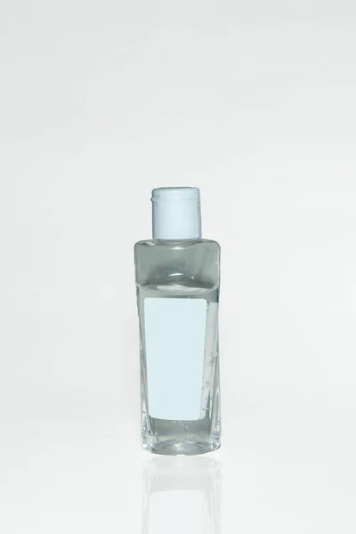 Sanitizer Rąk Alkoholem Butelka Płynem Mycia Rąk Izolowana Białym Tle — Zdjęcie stockowe