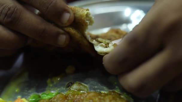 Bereiding Rabri Parantha Rabdi Parantha Kanhaiyalal Durga Prasad Dixit Paranthe — Stockvideo