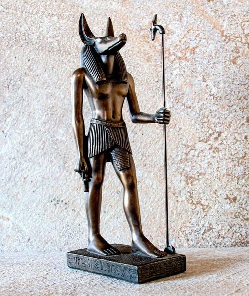Anubis Mısır heykel tanrısı bronz