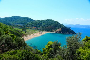 Yunanistan 'daki Ege Denizi adalarının manzaraları
