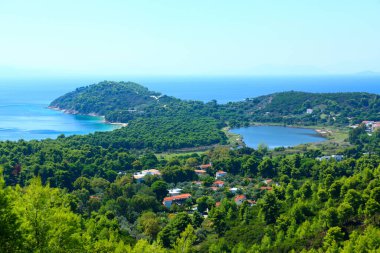 Yunanistan 'daki Ege Denizi adalarının manzaraları