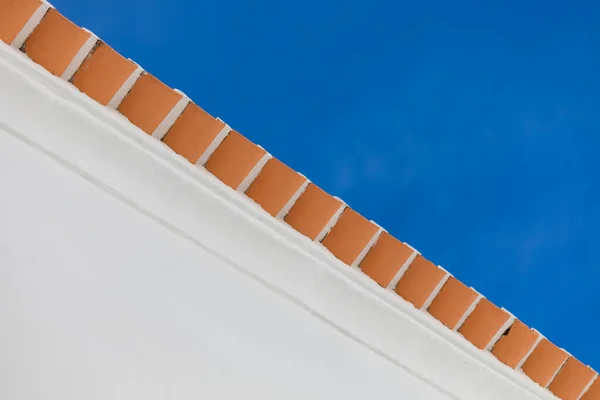 Contaminação Geométrica Parede Céu — Fotografia de Stock