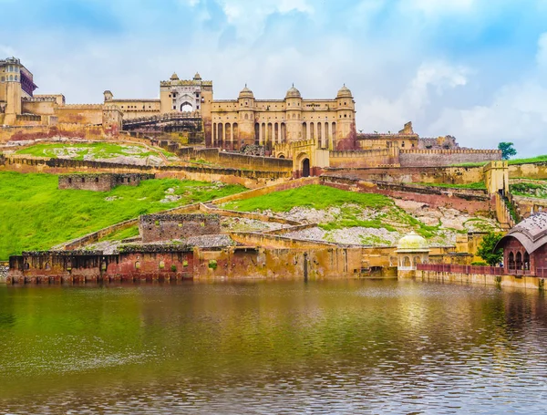 Amber Fort, Jaipur, Rajasthan, Hindistan'ın doğal görünümü — Stok fotoğraf