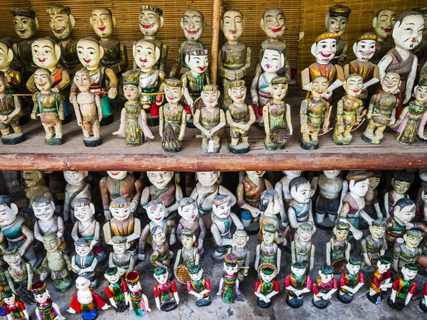 Linhas Bonecas Água Tradicionais Hanói Vietnã — Fotografia de Stock