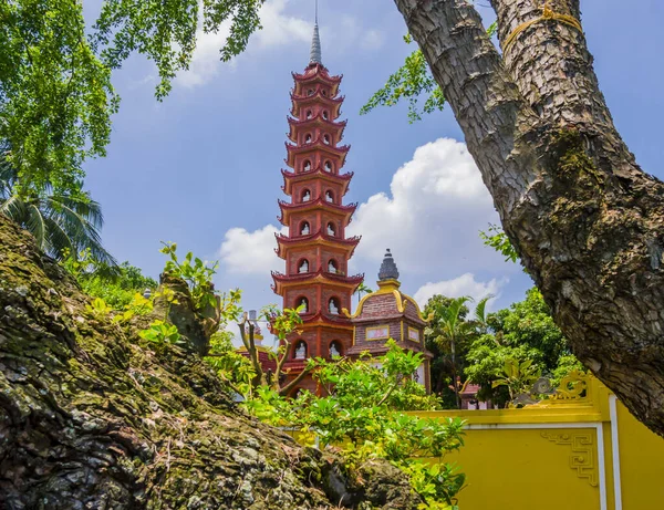Detail Tran Quoc Pagoda Nejstaršího Chrámu Hanoji Vietnam — Stock fotografie
