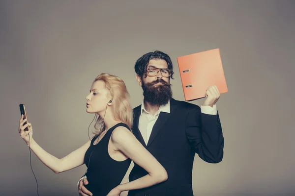 Pareja de mujer y hombre — Foto de Stock