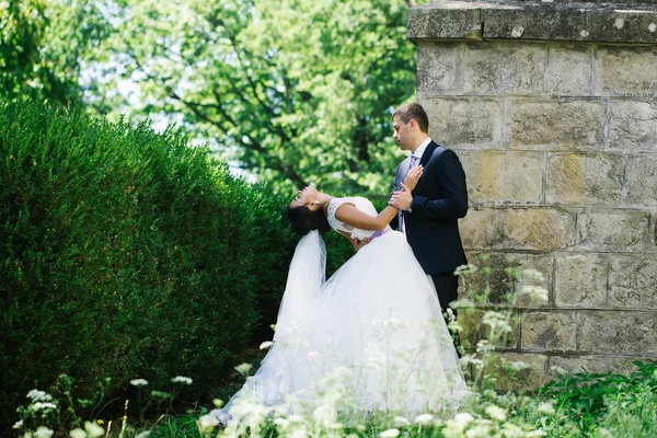 Noivo mantém noiva — Fotografia de Stock