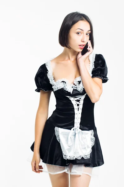 Young girl housemaid — Stock Photo, Image