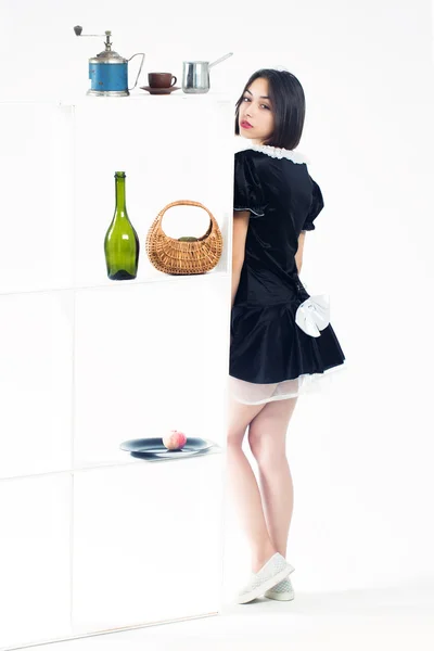 Young sexy girl housemaid — Stock Photo, Image