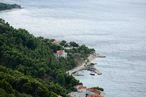 Costa verde da montanha no mar — Fotografia de Stock