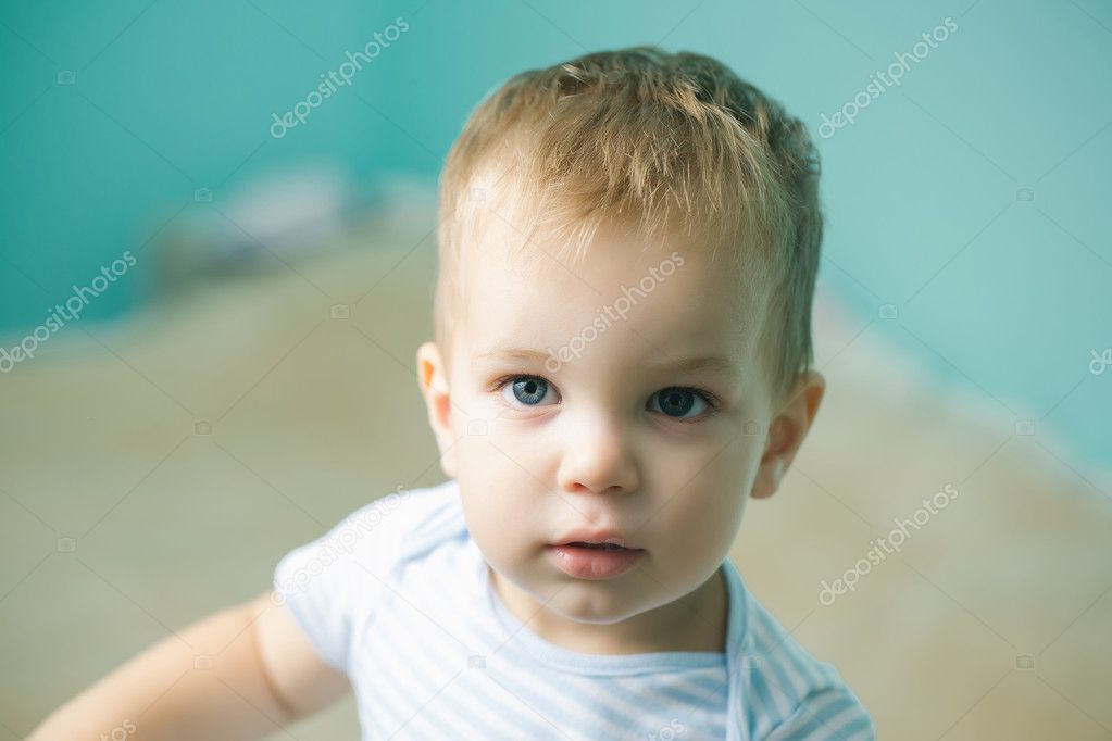 Baby Boy With Blue Eyes Stock Photo C Tverdohlib Com 126238844