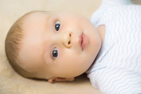 Cute baby boy in romper — Stock Photo, Image