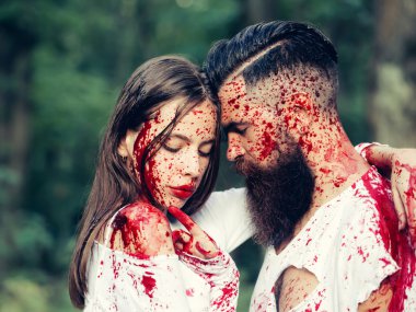 Halloween çift kan ile