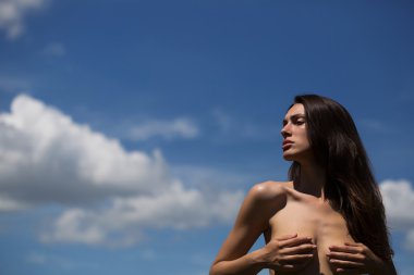 Seksi vücut ile güzel kız