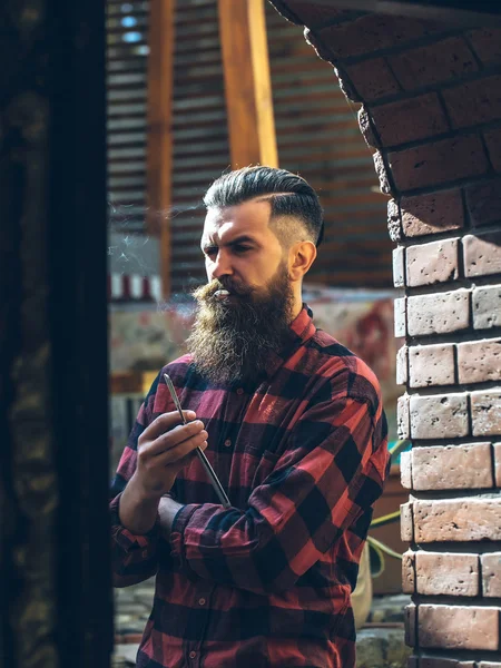 Erwachsener Mann Hipster Friseur — Stockfoto