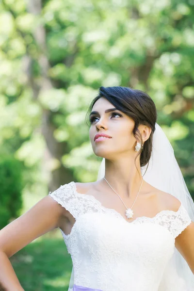 Cantik pengantin luar ruangan — Stok Foto