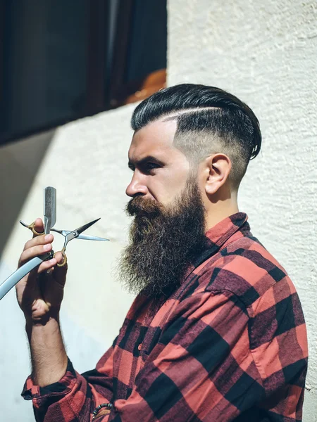 Bearded man barber