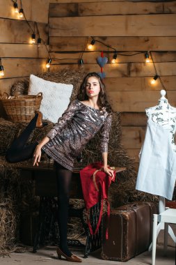 Rustik workhsop güzel kız