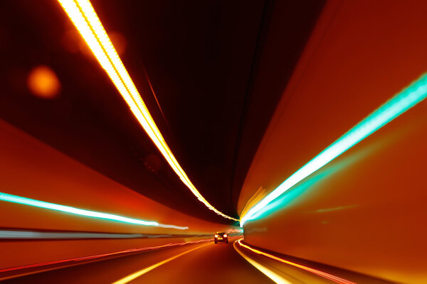 abstract motion blurred light