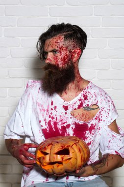 Cadılar Bayramı Balkabağı zombi adam