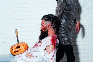 Cadılar Bayramı Balkabağı zombi adam