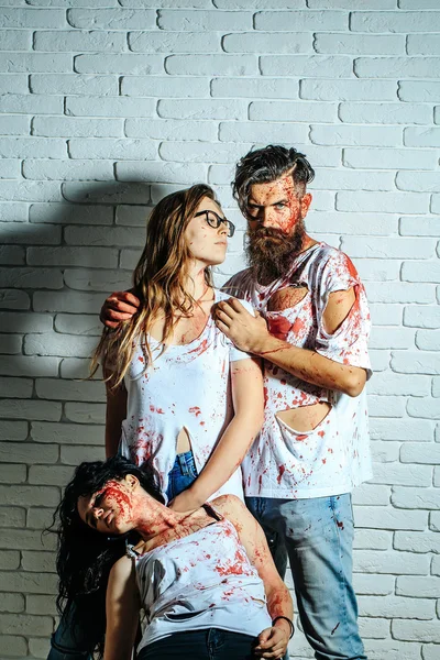 Halloween zombi personas — Foto de Stock