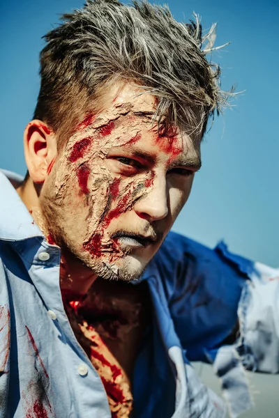 Halloween zombie man — Stock Photo, Image