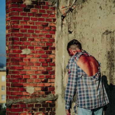 Halloween zombie man