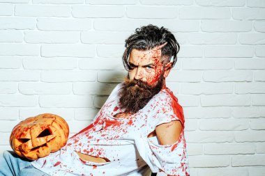 Cadılar Bayramı Balkabağı zombi adam