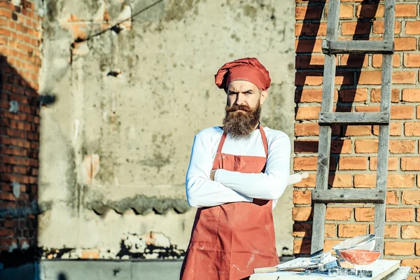 Homem chef com as mãos cruzadas — Fotografia de Stock