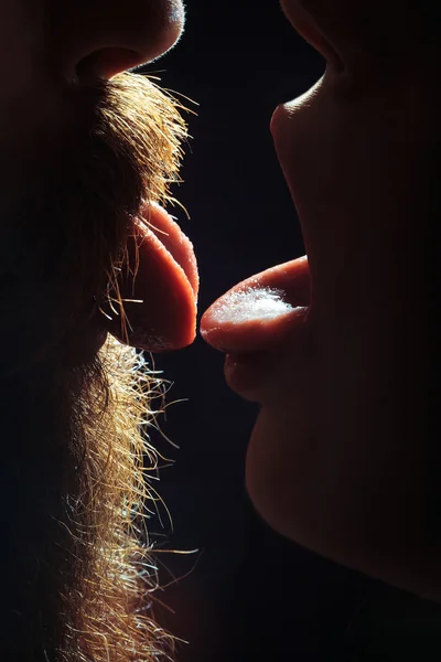 Sexy para lizanie tonguess — Zdjęcie stockowe