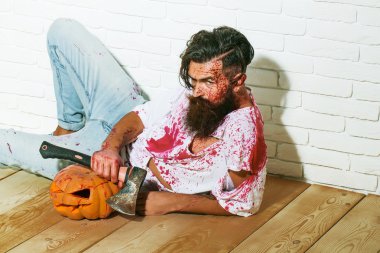 Cadılar Bayramı Balkabağı zombi adam