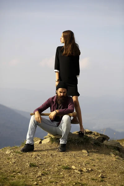 Couple on mountain top