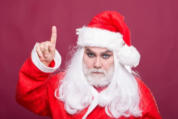 Uomo di Natale serio — Foto Stock