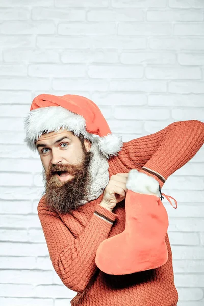 Hombre de Navidad con medias decorativas —  Fotos de Stock