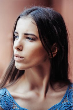 genç güzel kadın açık