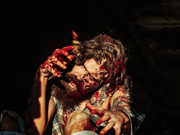 Hombre zombie miedo —  Fotos de Stock