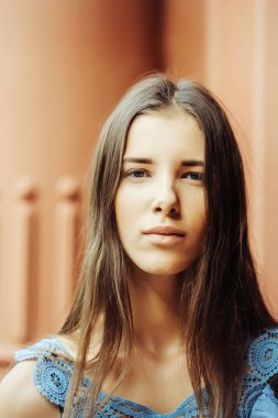 genç güzel kadın açık