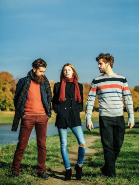 Gençler sonbahar Park