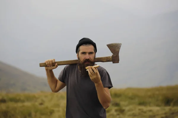 Leñador hombre hipster — Foto de Stock