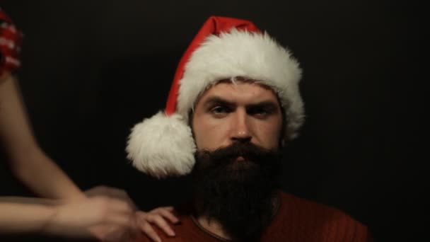 Polibek na Vánoce — Stock video