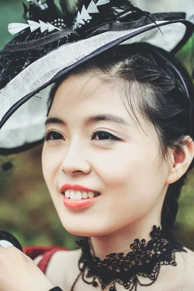 中国美少女の帽子 — ストック写真