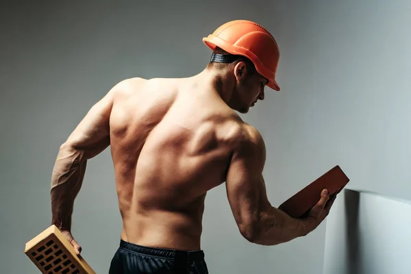 Sexy muscular man builder — Stock Photo, Image