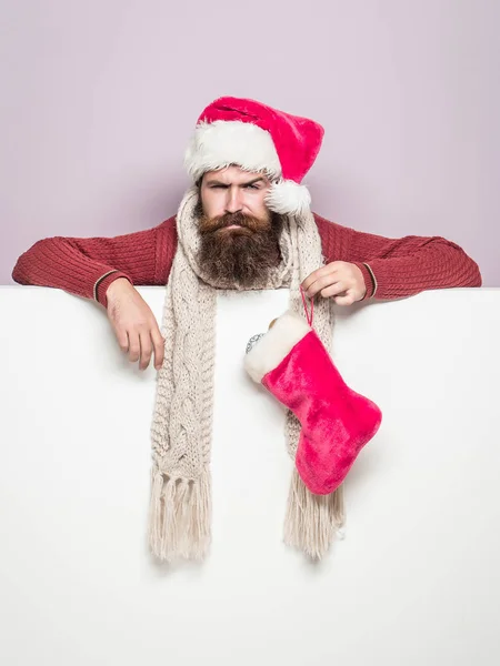 Hombre de Navidad con medias decorativas —  Fotos de Stock