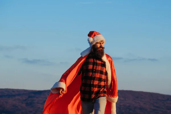Boże Narodzenie bad santa odkryty — Zdjęcie stockowe
